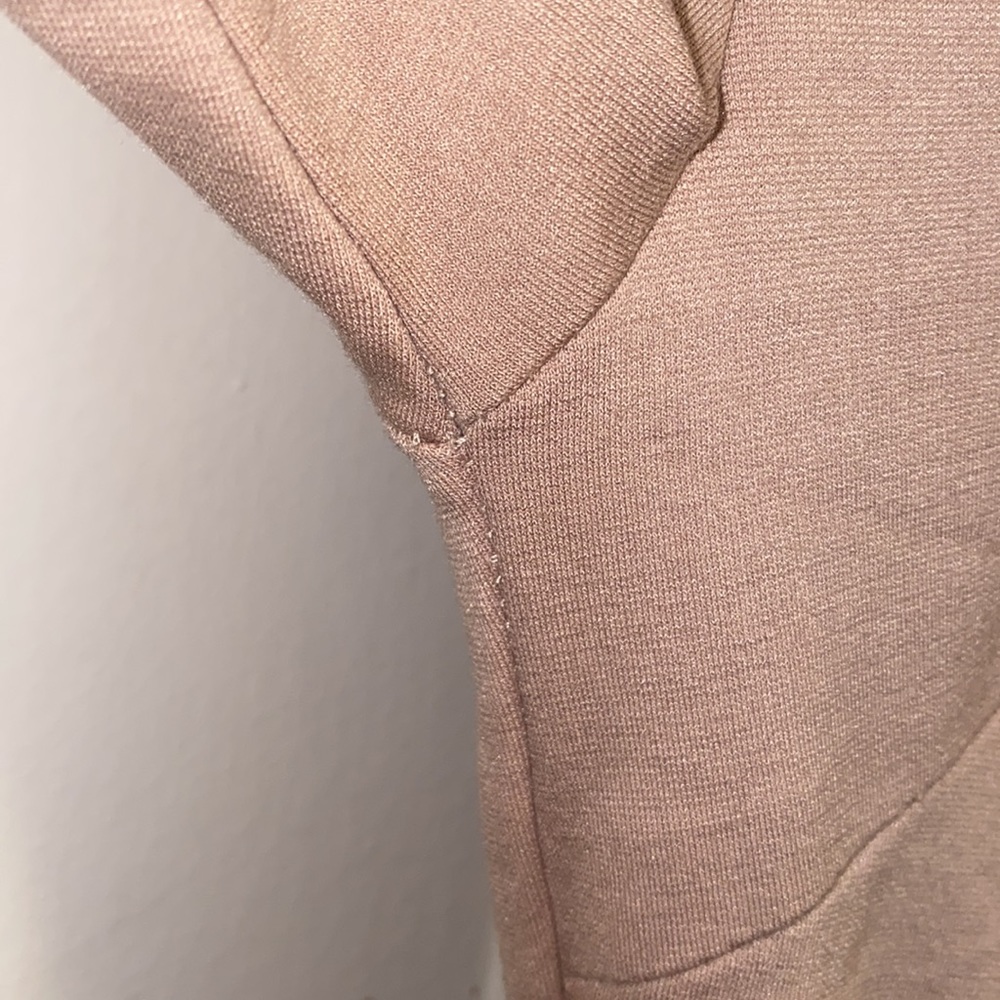 Lulu’s Large Tan Short Sleeve Open Back Maxi Dress - Picture 6 of 9